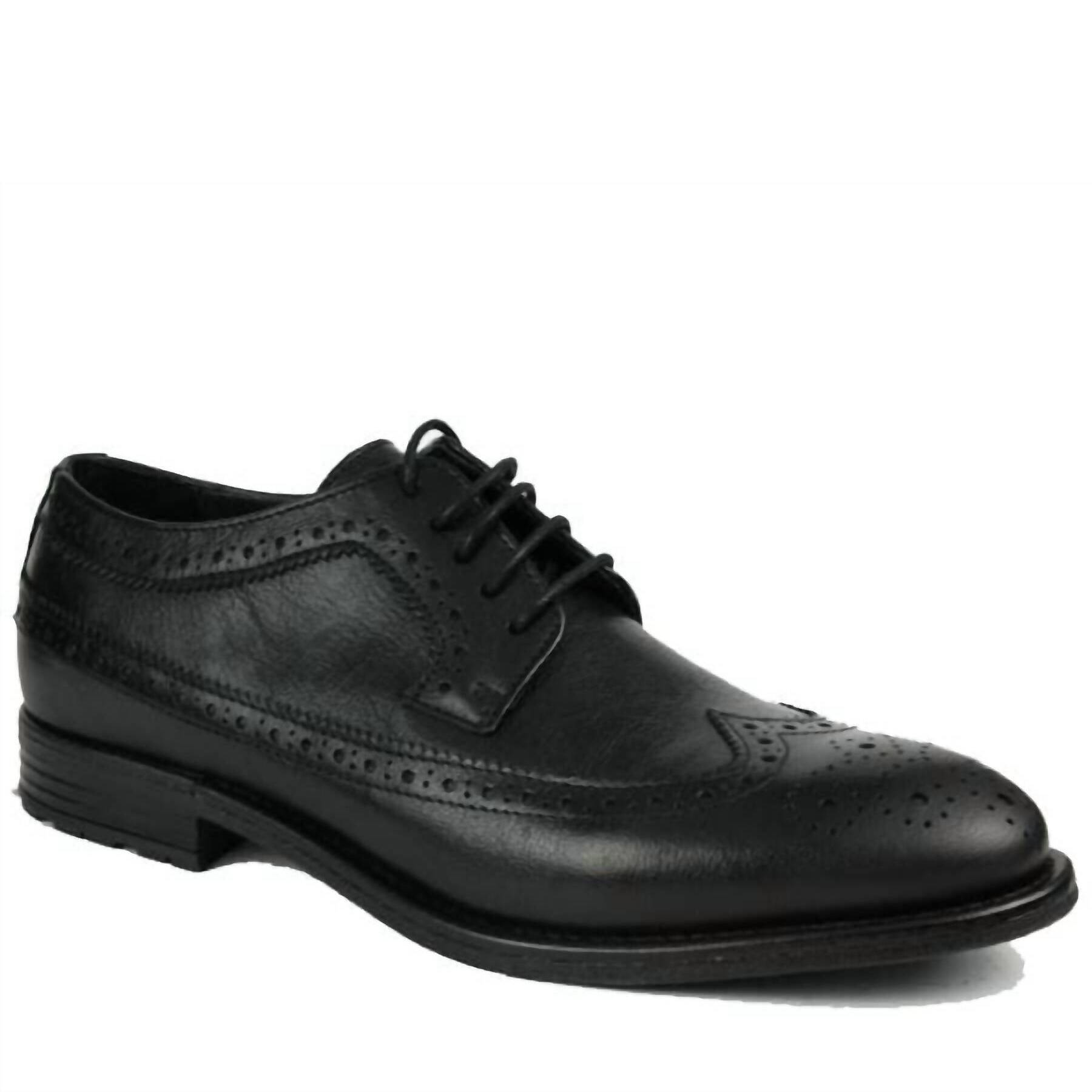 New Asher Green Men's Premium Leather Lace-Up Oxford Dress Shoes In Black
